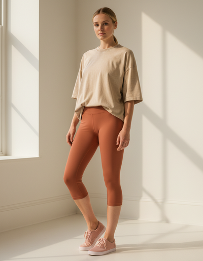 Terracotta Capri Leggings capri leggings