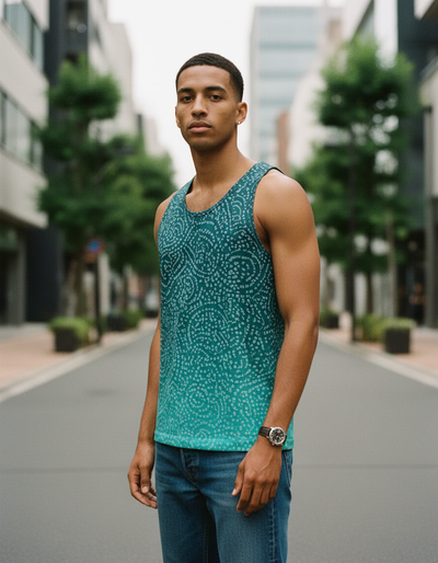 Men's Transformative Teal Gulab Tank Top tank top