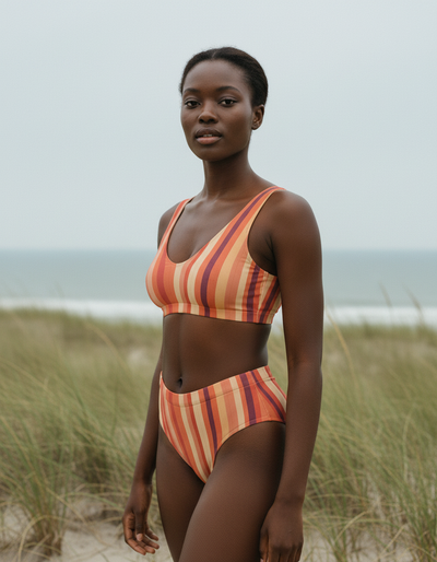 Coral Pulse high-waisted bikini