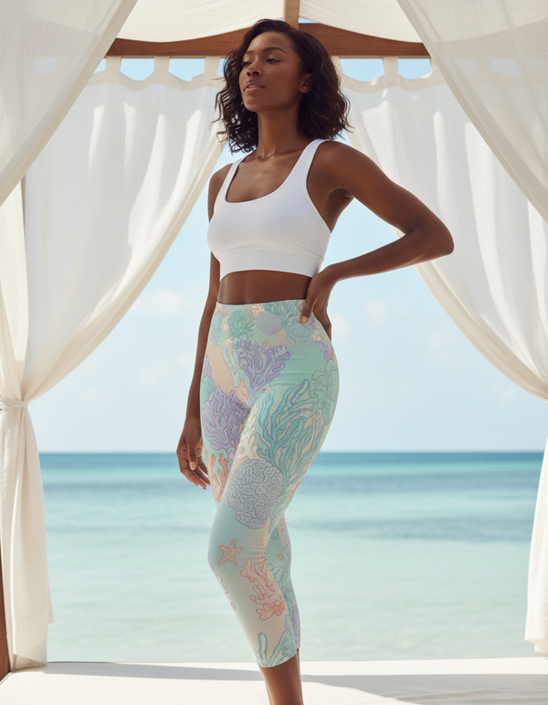 Reef Capri Yoga Leggings Capri Yoga Leggings — Dripper