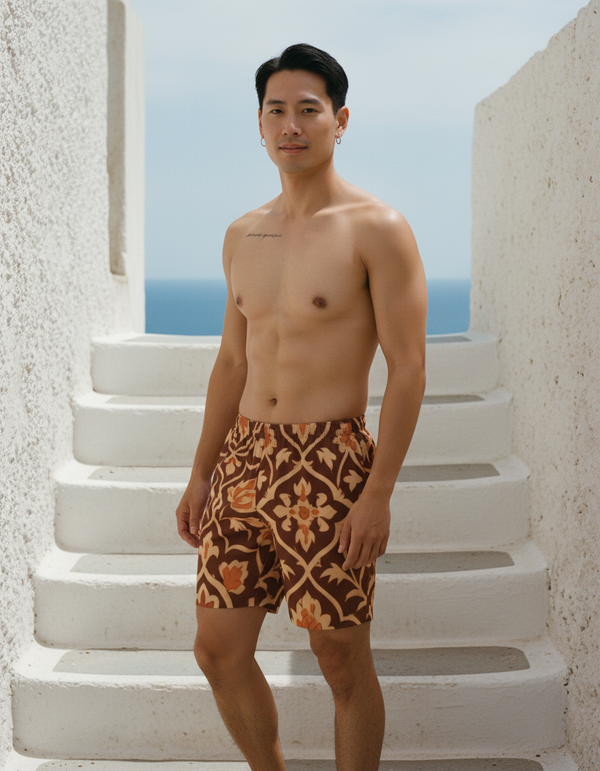 Men's Ottoman Tile Swim Trunks