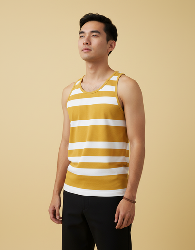Men's Yellow Tide Tank Top tank top