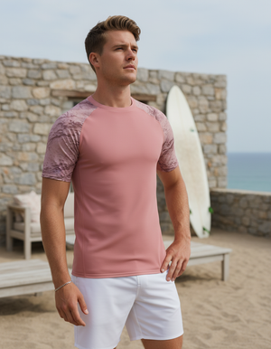 Men's Tea Rose Eclipse men's short-sleeve rashguards
