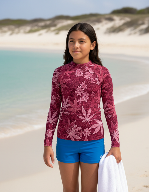 Youth Hot Pink Kumo youth rashguards
