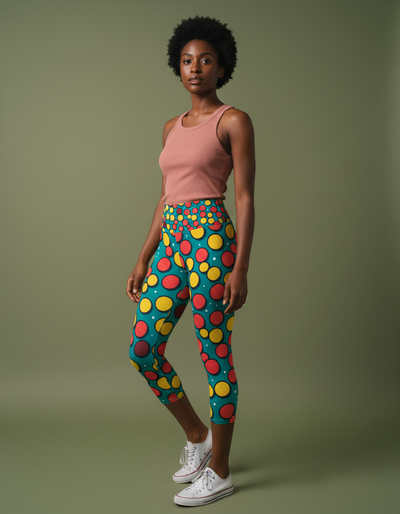Lava Falls Mosaic Capri Yoga Leggings capri yoga leggings