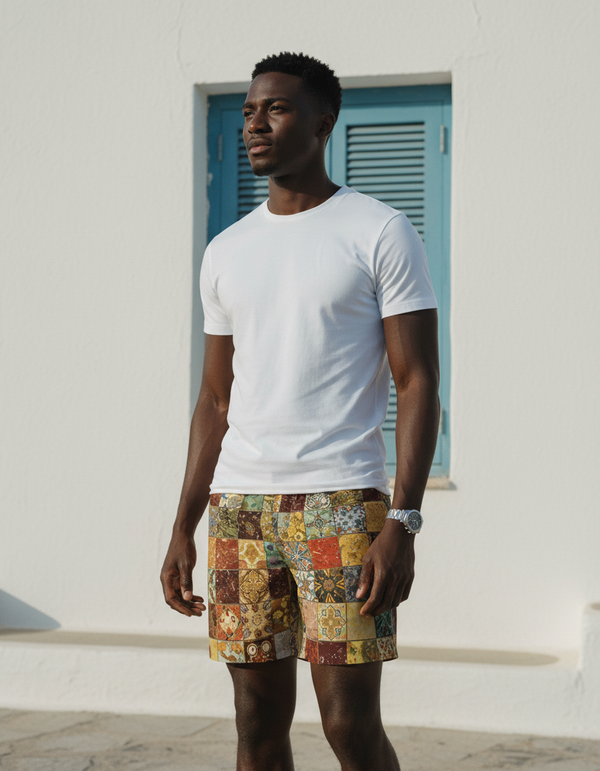 Men's Mosaic Tile Swim Trunks