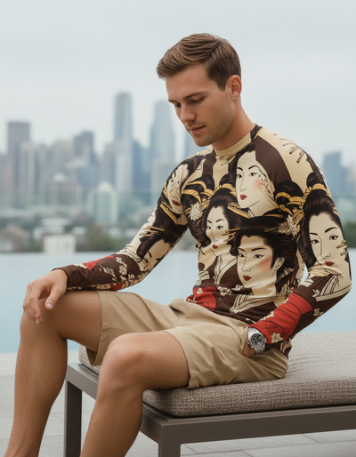 Men's Coffee Bean Yume rash guard