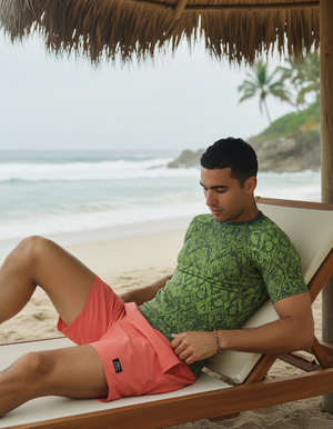 Men's Lime Siam men's short-sleeve rashguards