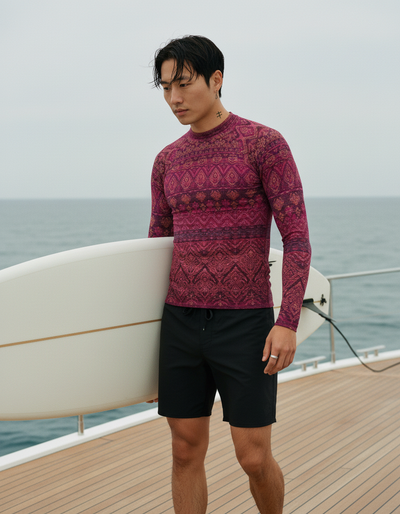Men's Electric Fuchsia Serenade rash guard