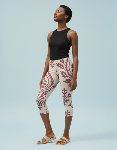 Burnished Lilac Pavitra Capri Leggings capri leggings