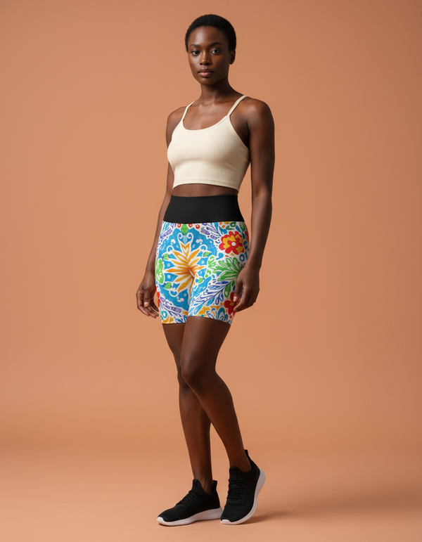 Provençal Souleiado yoga shorts