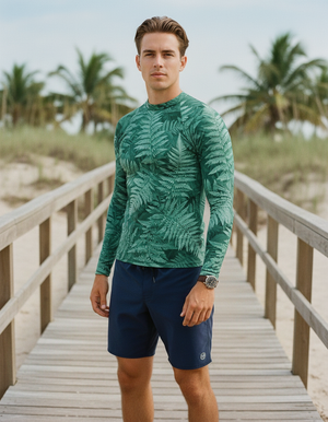 Men's Jelly Mint Emerald men's short-sleeve rashguards
