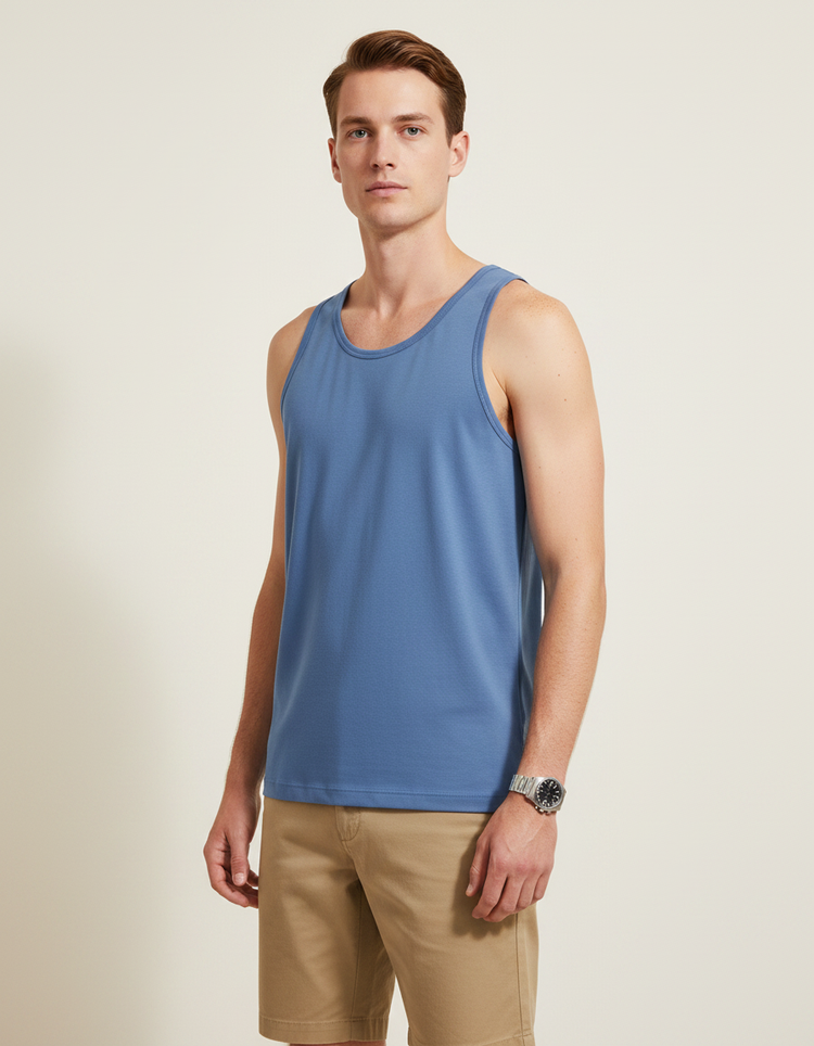 Mid Denim Tank Top Men's Tank Top — Dripper