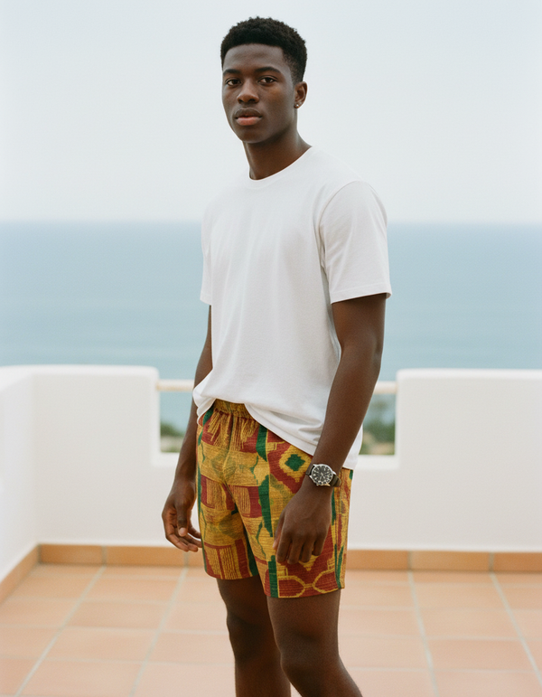 Men's African Kente Swim Trunks