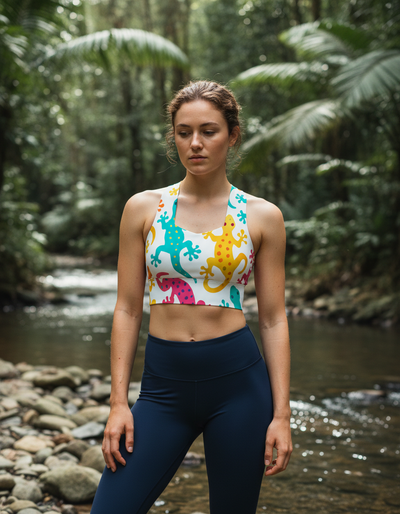 Mosaic Longline Sports Bra longline sports bra