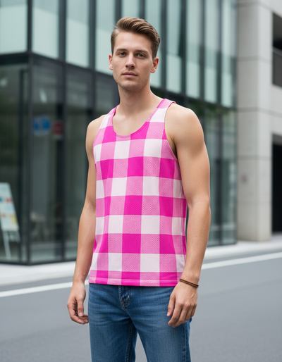 Men's Fuchsia Tank Top tank top