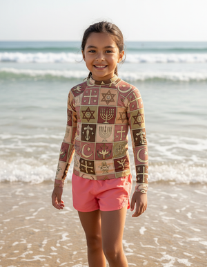 Tea Rose Unity Kids Rash Guard Kids Rash Guard — Dripper