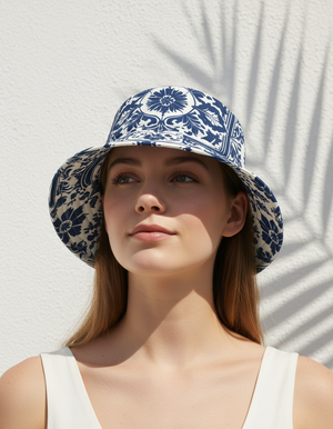 Ocean Whisper Azure Bucket Hat