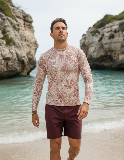 Men's Dusty Rose Kumo rash guard