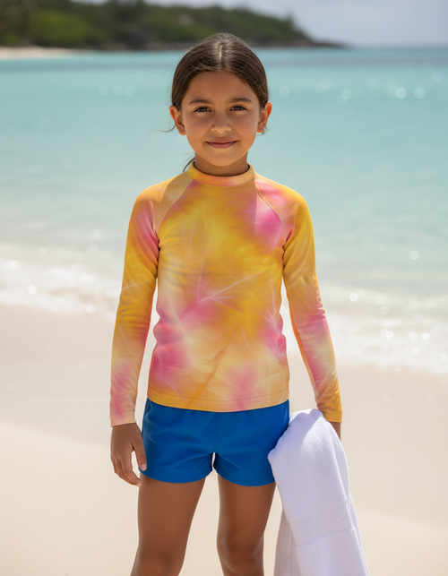 Lemon Yellow Frost Kids Rash Guard Kids Rash Guard — Dripper
