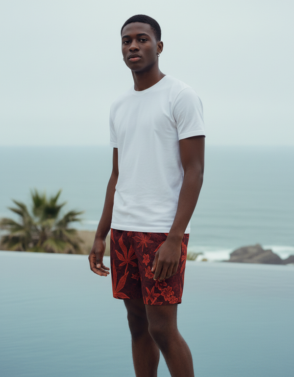 Men's Japanese Asanoha Swim Trunks