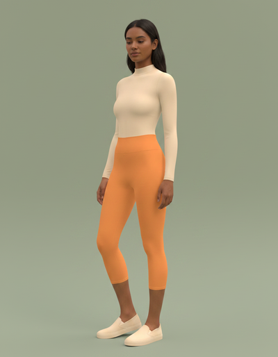 Papaya Capri Yoga Leggings capri yoga leggings