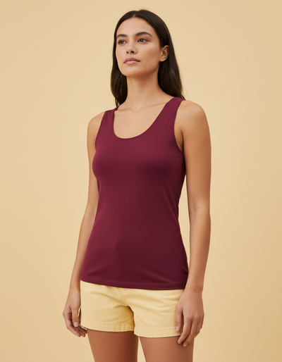 Women's Burgundy Tank Top tank top