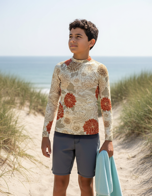 Youth White Onyx Edo youth rashguards