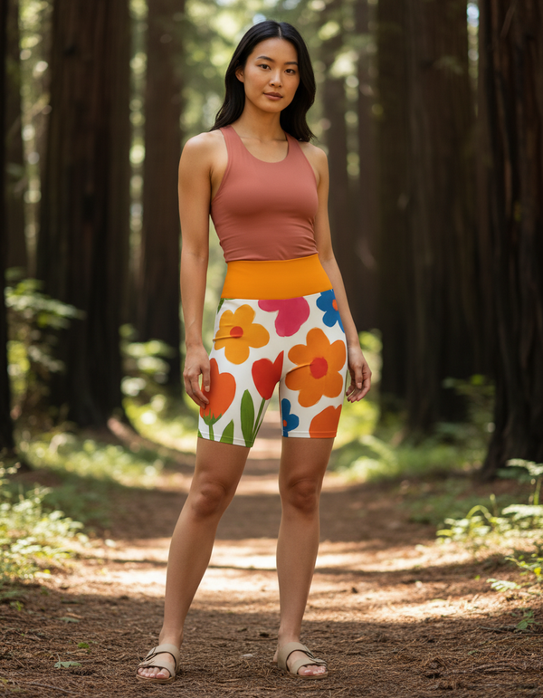 Yoga Shorts in Blossom
