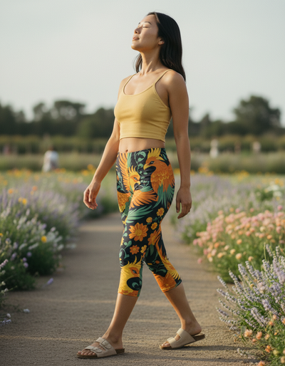 Lemon Yellow Ember Capri Leggings capri leggings