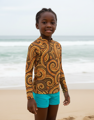 Amber Haze Spectrum Kids Rash Guard Kids Rash Guard — Dripper