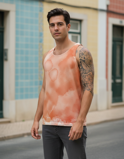 Men's Burnt Sienna Mosaic Tank Top tank top