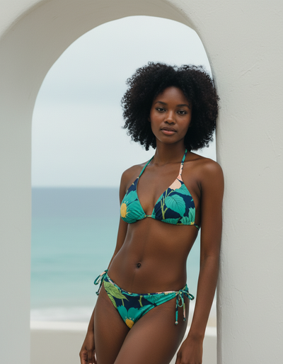 Turquoise Koi string bikini