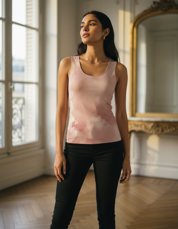 Tank Top in Dusty Rose Mosaic