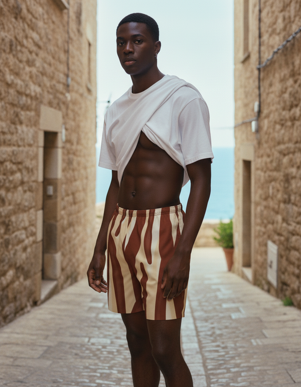 Men's Zebra Patterns Swim Trunks