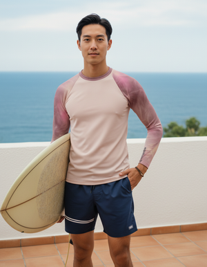 Men's Millennial Pink Frost men's short-sleeve rashguards