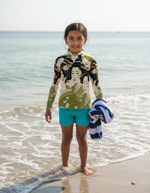 Kids Runway Chartreuse Yume kids rashguards