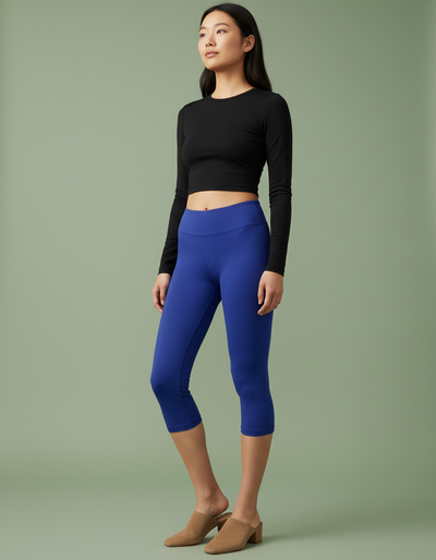 Royal Blue Capri Leggings capri leggings