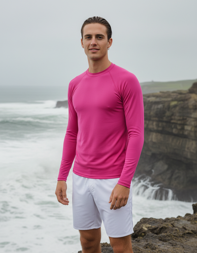 Men's Barbie Pink rash guard