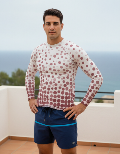 Men's Dusty Rose Pixel rash guard