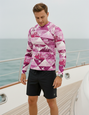 Men's Electric Fuchsia Zenith men's short-sleeve rashguards