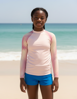 Millennial Pink Chroma Youth Rash Guard Youth Rash Guard — Dripper