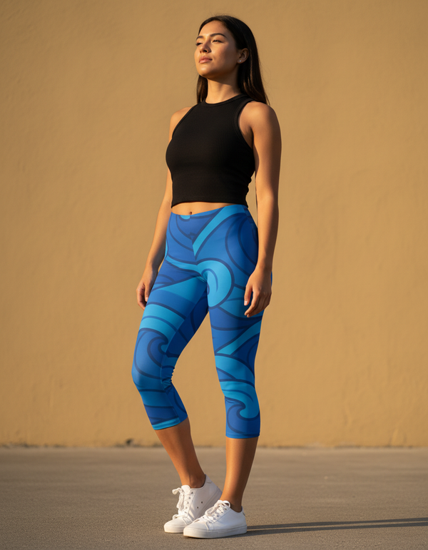 Ebb Leggings Capri Leggings — Dripper