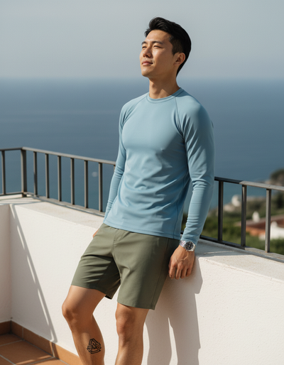 Men's Stone Blue rash guard