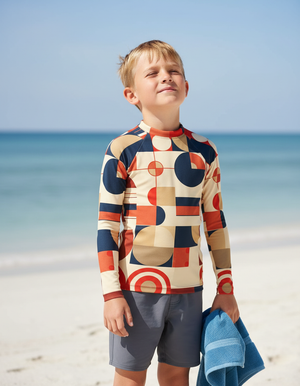 Fiery Red Form Kids Rash Guard Kids Rash Guard — Dripper