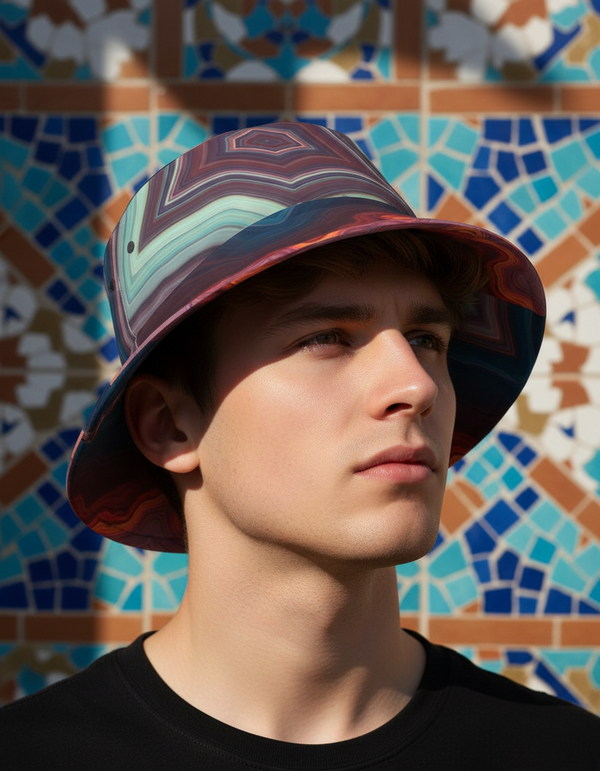 Veined Elegance Agate Bucket Hat