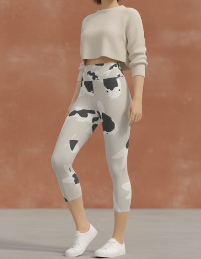 White Onyx Eclipse Capri Yoga Leggings capri yoga leggings
