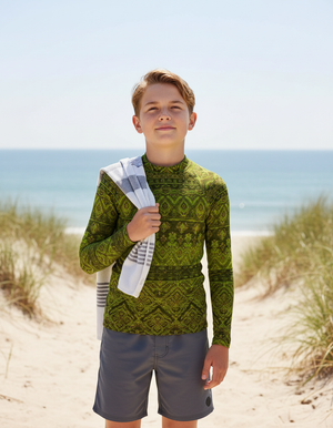 Youth Lime Serenade youth rashguards