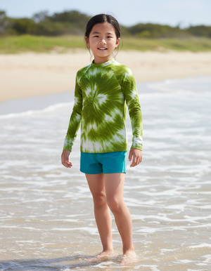 Kids Runway Chartreuse Glacier kids rashguards