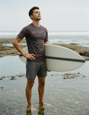 Men's Amaranth Eclipse men's short-sleeve rashguards